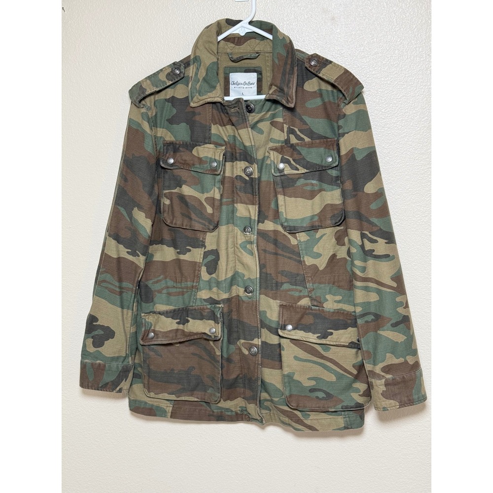 Chelsea DeBoer Lily & Lottie Camo Utility Military Jacket Large Chelsea Houska
